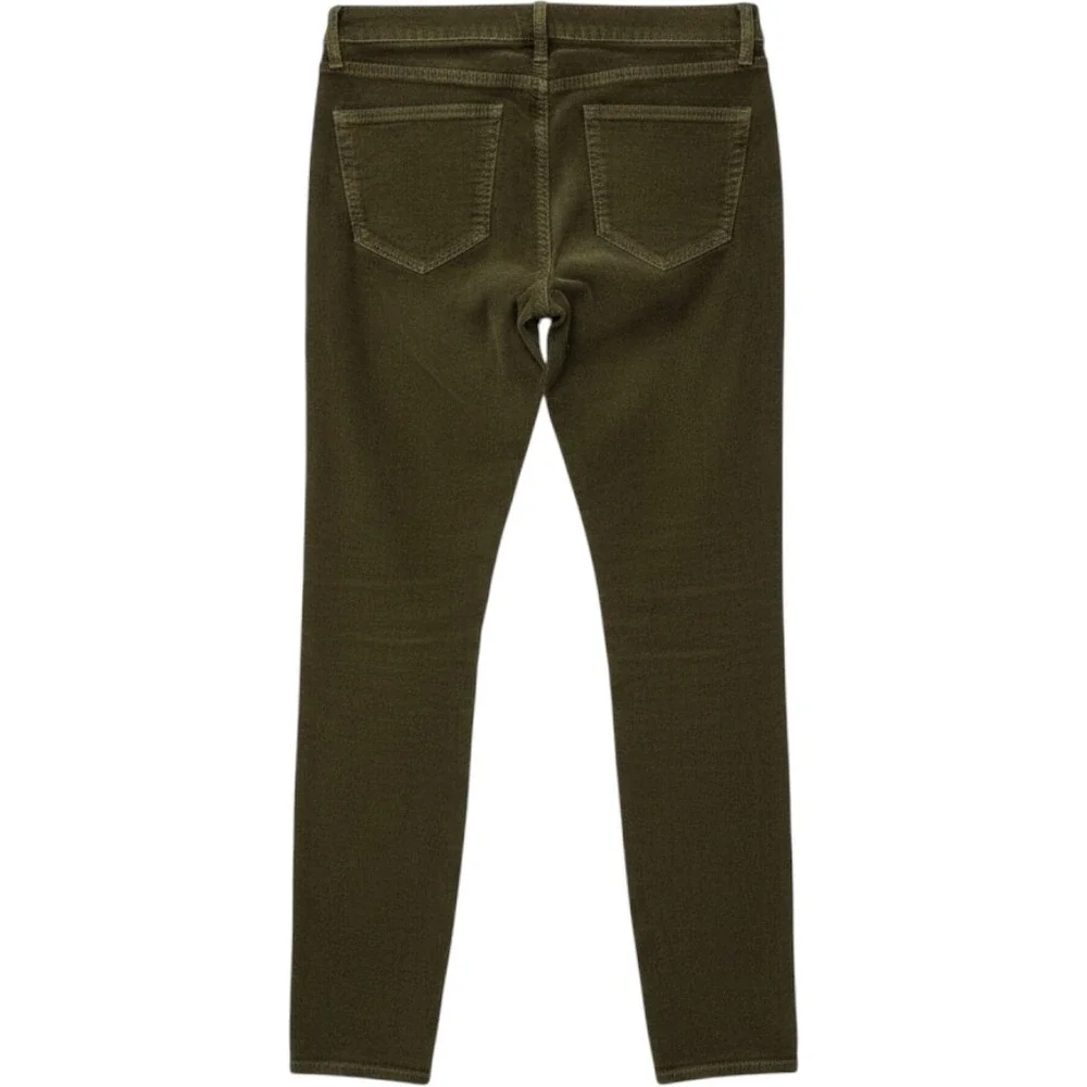 Madewell Skinny Corduroy Pants Olive Green Moss Fine Wale Size 26 x 32 Womens